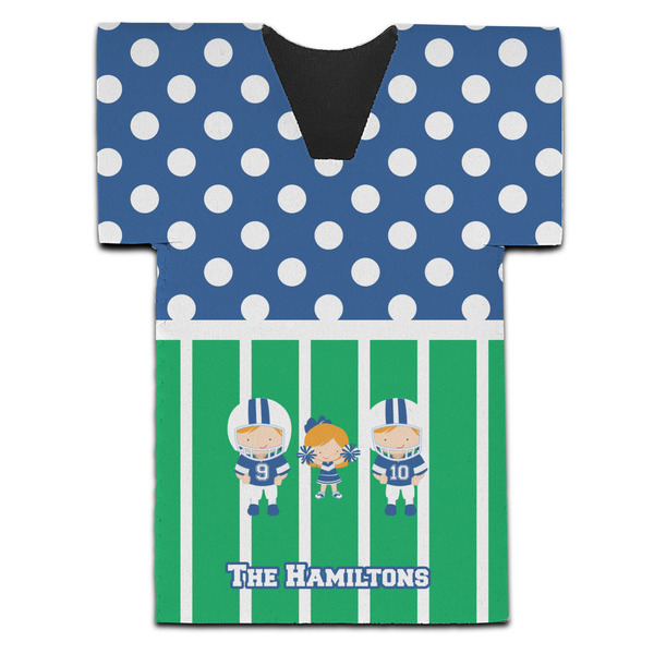 Football Jersey Bottle Cooler - Set of 4 - FRONT (flat)