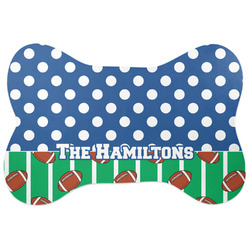 Football Bone Shaped Dog Food Mat (Large) (Personalized)