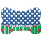 Football Bone Shaped Dog Food Mat (Large) (Personalized)