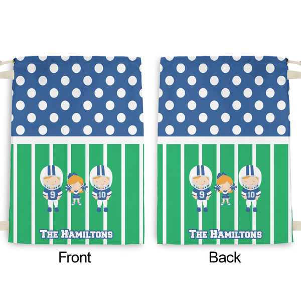 Football Large Laundry Bag - Front & Back View
