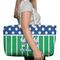 Football Large Rope Tote Bag - In Context View