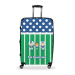 Football Suitcase - 28" Large - Checked w/ Multiple Names
