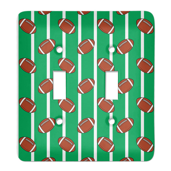 Custom Football Light Switch Cover (2 Toggle Plate)