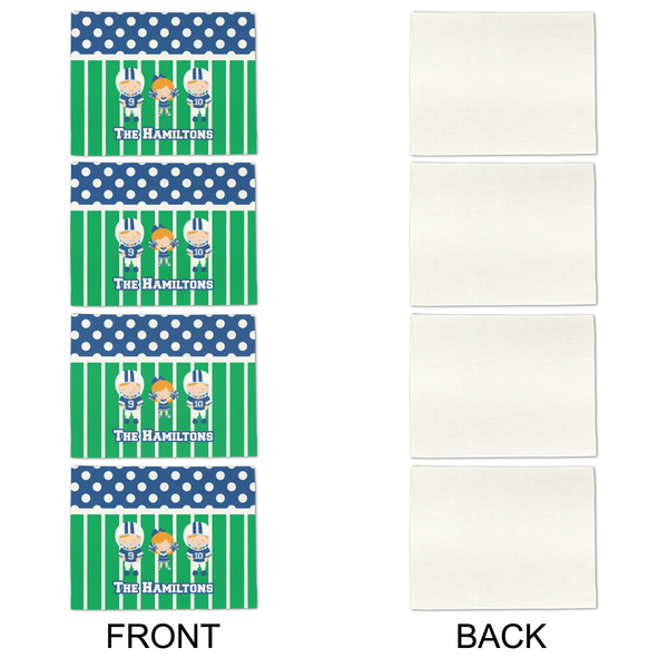 Football Linen Placemat - APPROVAL Set of 4 (single sided)
