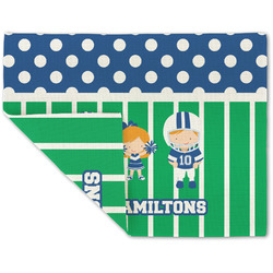 Football Double-Sided Linen Placemat - Single w/ Multiple Names