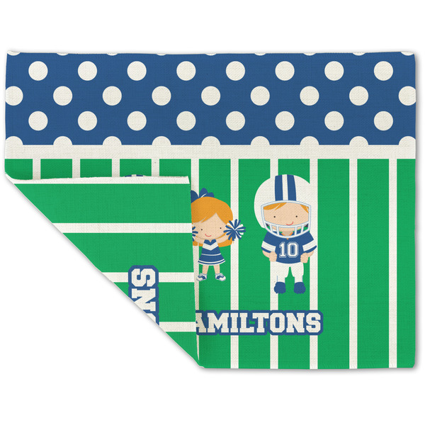 Football Linen Placemat - Folded Corner (double side)