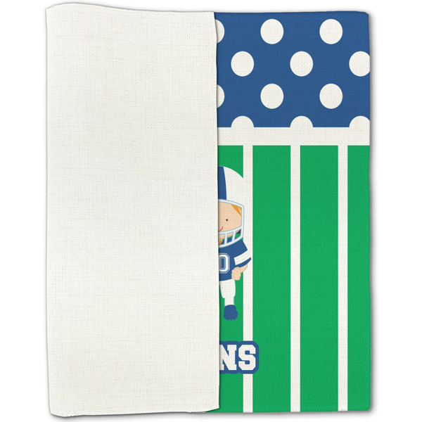 Football Linen Placemat - Folded Half