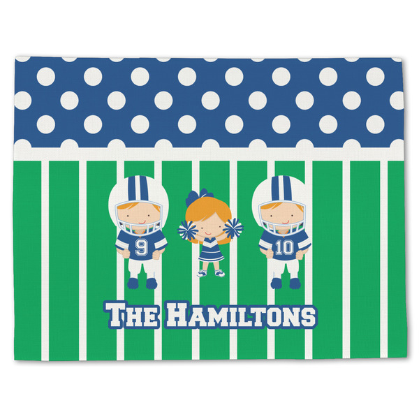 Custom Football Single-Sided Linen Placemat - Single w/ Multiple Names