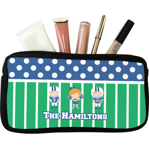 Custom Football Makeup / Cosmetic Bag - Small (Personalized)
