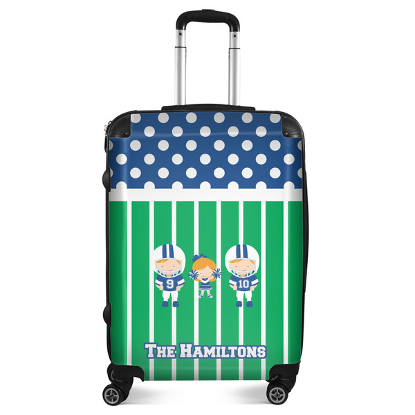 Custom Football Suitcase - 24" Medium - Checked (Personalized)