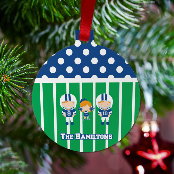 Football Metal Ball Ornament - Lifestyle