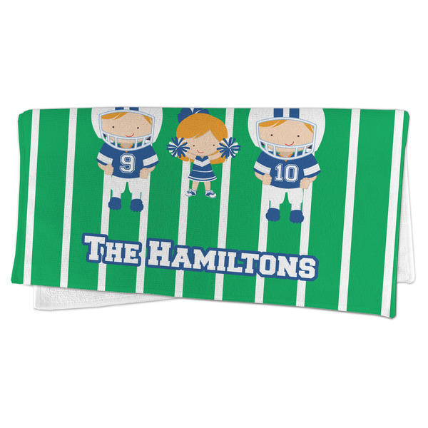 Football Microfiber Dish Rag - FOLDED (half)