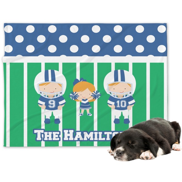 Custom Football Dog Blanket - Large (Personalized)