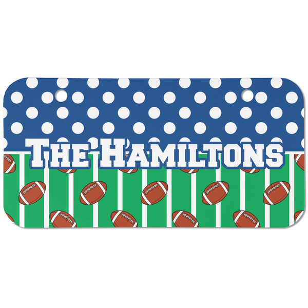 Custom Football Mini/Bicycle License Plate (2 Holes) (Personalized)