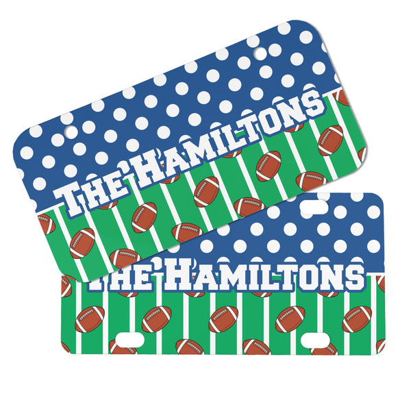 Football Mini License Plates - MAIN (4 and 2 Holes)