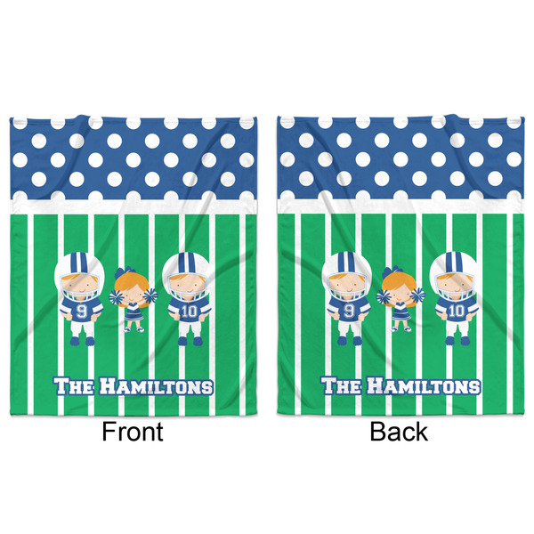 Football Minky Blanket - 50"x60" - Double Sided - Front & Back