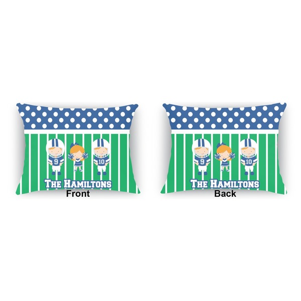 Football  Outdoor Rectangular Throw Pillow (Front and Back)