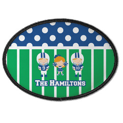Football Iron On Oval Patch w/ Multiple Names