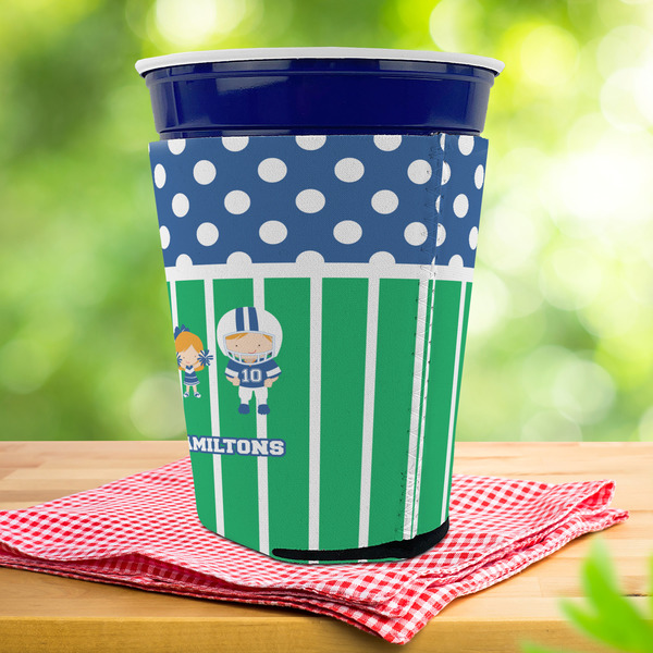 Football Party Cup Sleeves - with bottom - Lifestyle