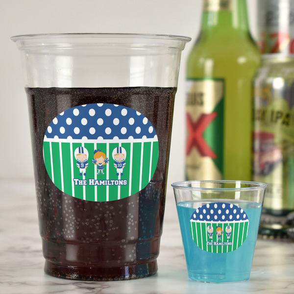 Football Party Cups - 16oz - In Context
