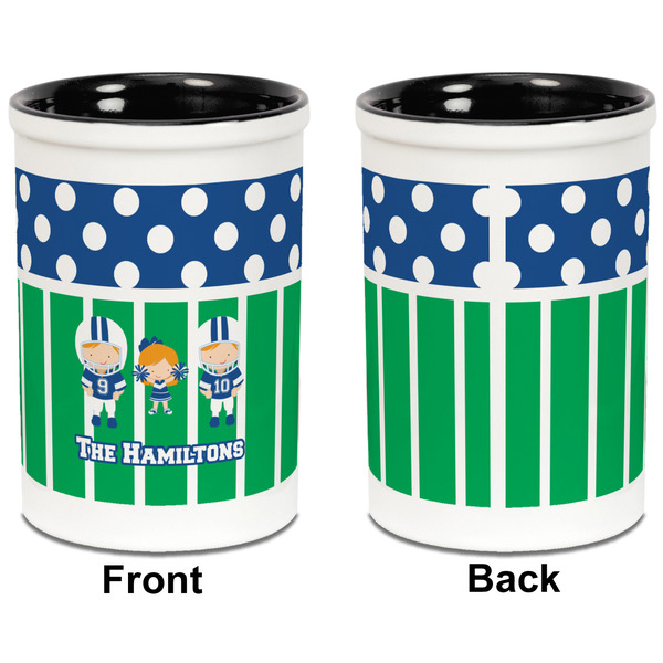 Football Pencil Holder - Black - approval