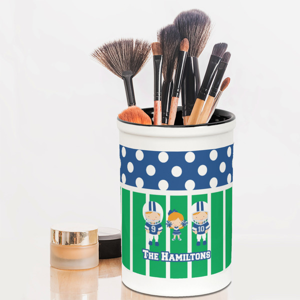 Football Pencil Holder - LIFESTYLE makeup