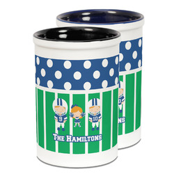 Football Ceramic Pencil Holder - Large