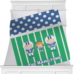Football Minky Blanket - 40"x30" - Single Sided (Personalized)