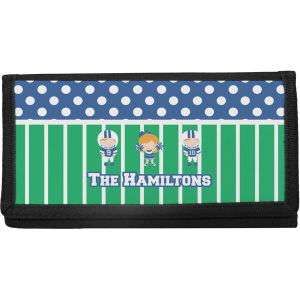 Custom Football Canvas Checkbook Cover (Personalized)