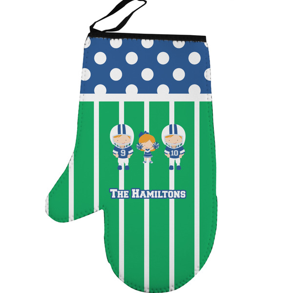 Football Personalized Oven Mitt - Left