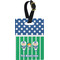 Football Plastic Luggage Tag - Rectangular w/ Multiple Names