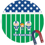 Football Round Fridge Magnet (Personalized)