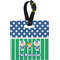 Football Plastic Luggage Tag - Square w/ Multiple Names