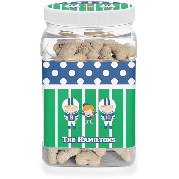 Custom Football Dog Treat Jar (Personalized)