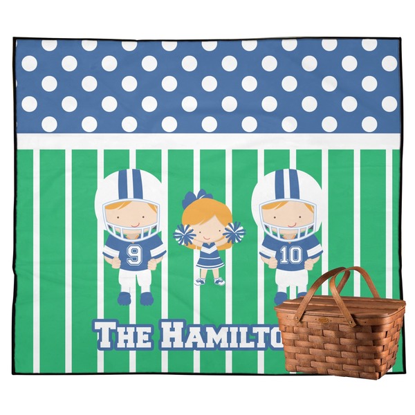 Custom Football Outdoor Picnic Blanket (Personalized)