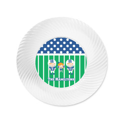 Football Plastic Party Appetizer & Dessert Plates - 6" (Personalized)