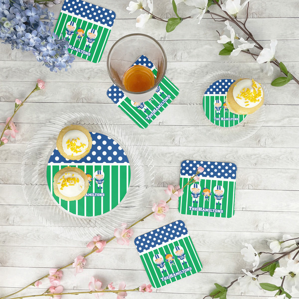 Football Plastic Party Dinner Plates - In Context