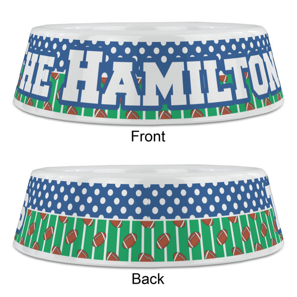 Football Plastic Pet Bowls - Large - APPROVAL