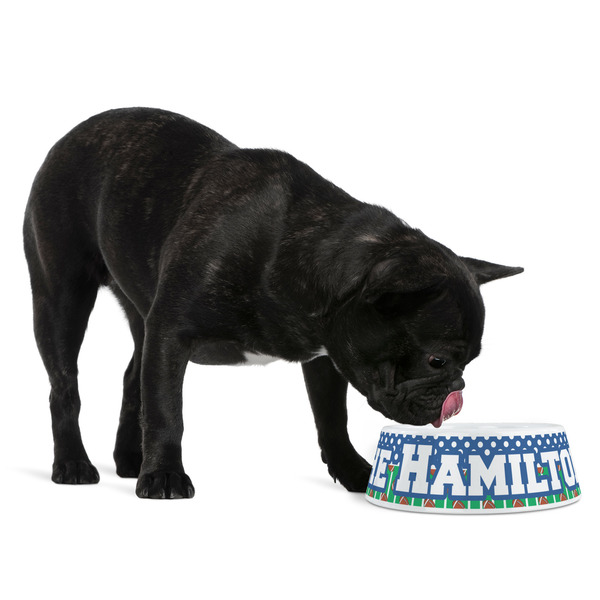 Football Plastic Pet Bowls - Medium - LIFESTYLE