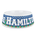 Football Plastic Dog Bowl - Medium (Personalized)