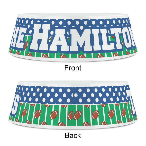 Football Plastic Pet Bowls - Small - APPROVAL