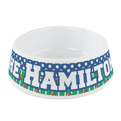 Football Plastic Dog Bowl - Small (Personalized)