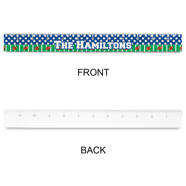 Football Plastic Ruler - 12" - APPROVAL
