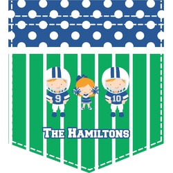 Football Iron On Faux Pocket (Personalized)