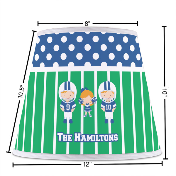 Football Poly Film Empire Lampshade - Dimensions