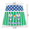 Football Poly Film Empire Lampshade - Dimensions