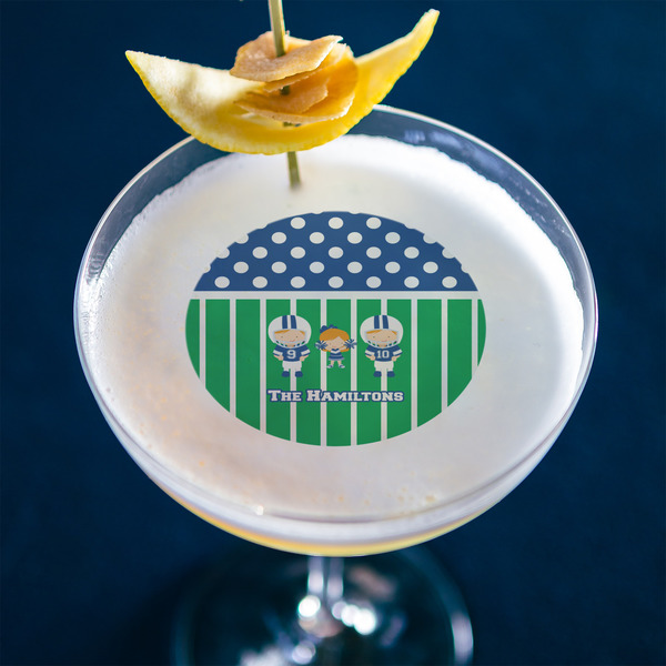Football Printed Drink Topper - Medium - In Context