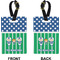 Football Rectangle Luggage Tag (Front + Back)