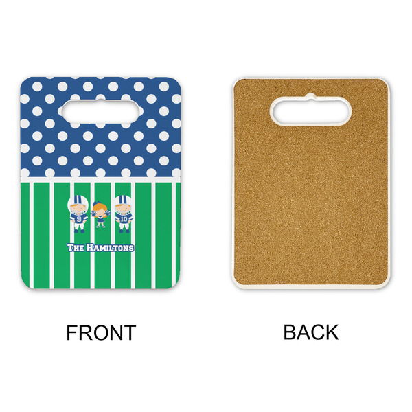 Football Rectangle Trivet with Handle - APPROVAL