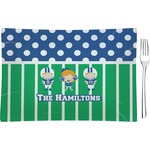 Football Rectangular Glass Appetizer / Dessert Plate - Single or Set (Personalized)